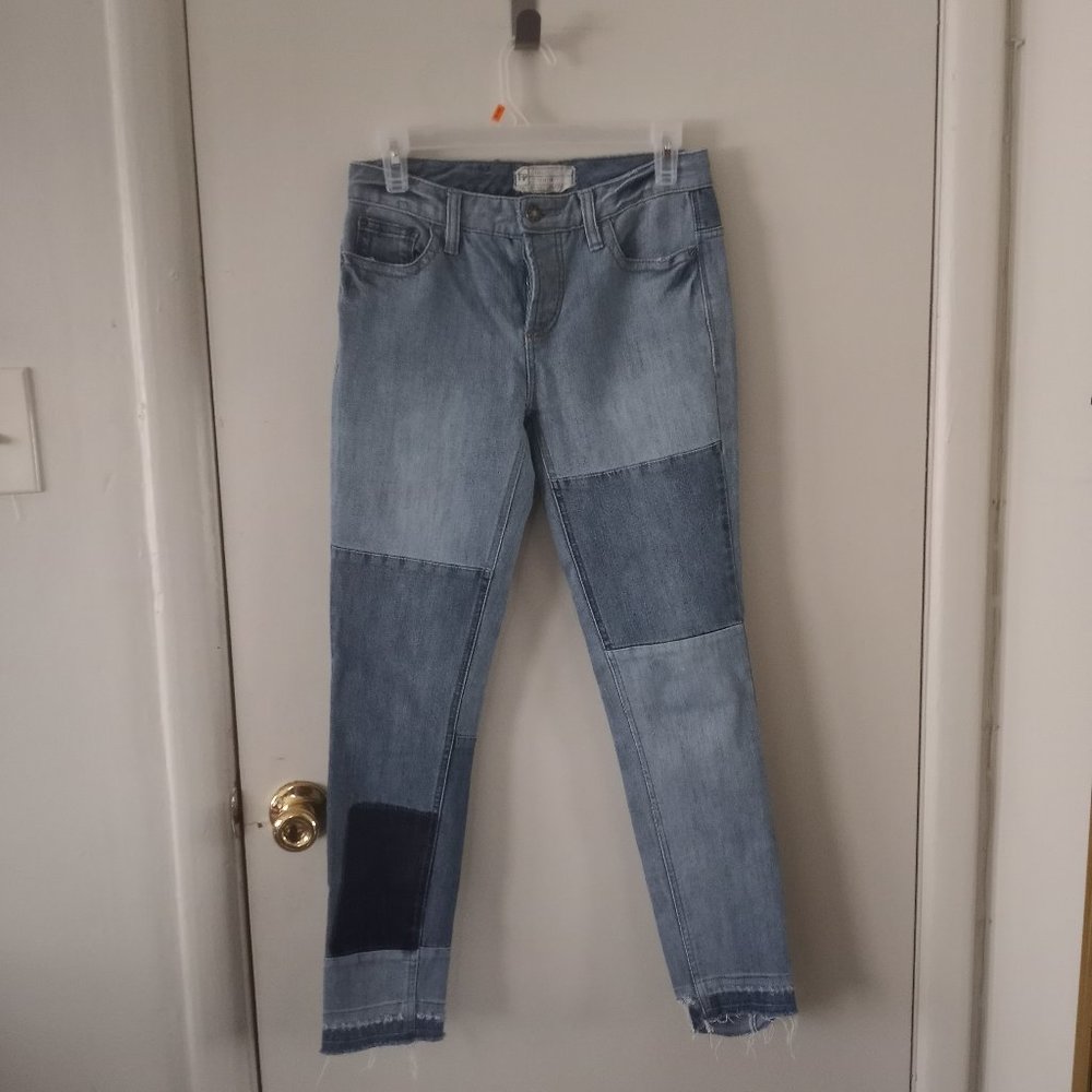 Free People Patchwork Jeans